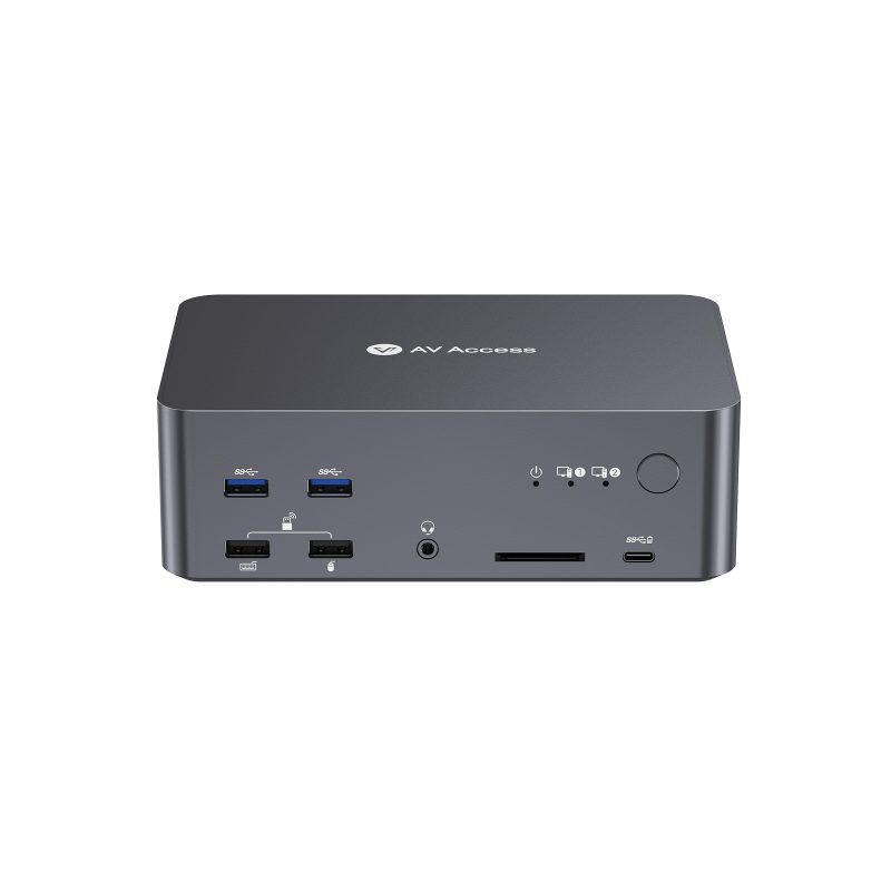 AV Access iDock C10 KVMスイッチ デュアルモニター USB C & HDMI Dual Monitor KVM Switch with Docking Station