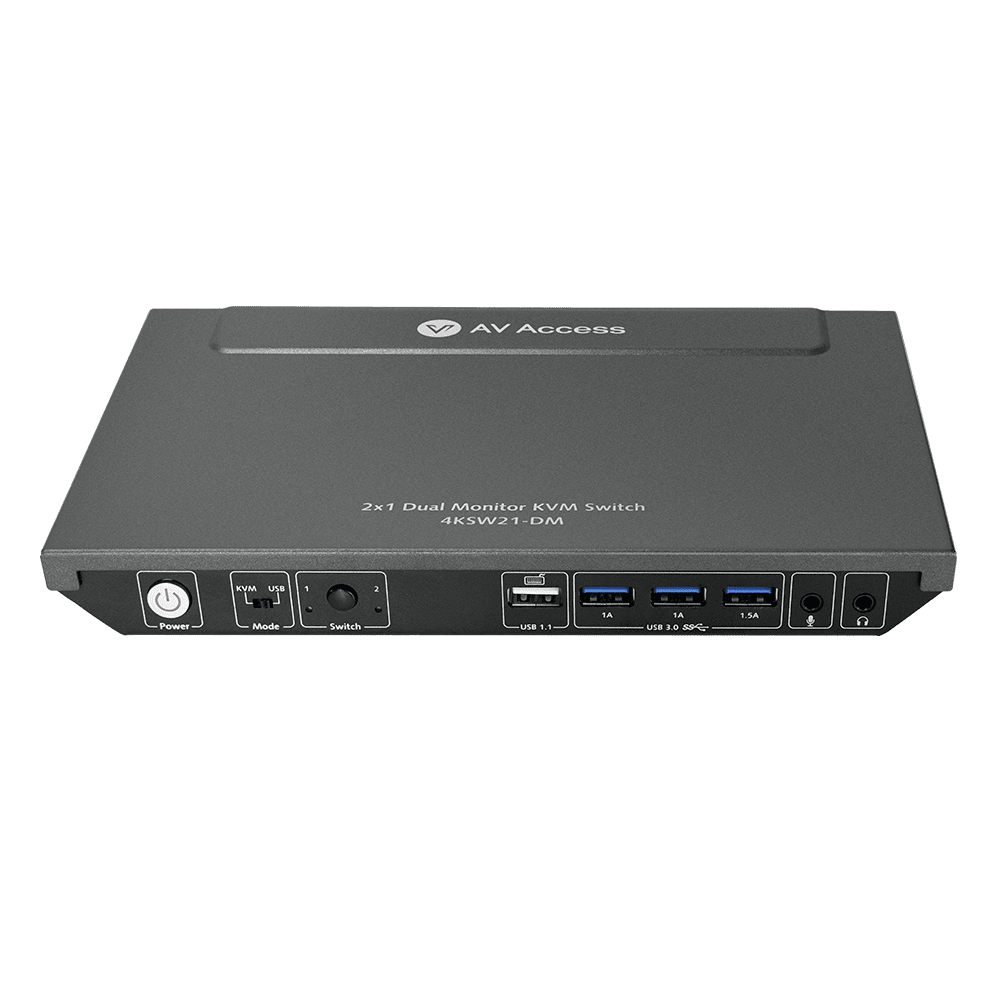 AV Access 2x1 4K Dual Monitor KVM Switch w/ HDMI