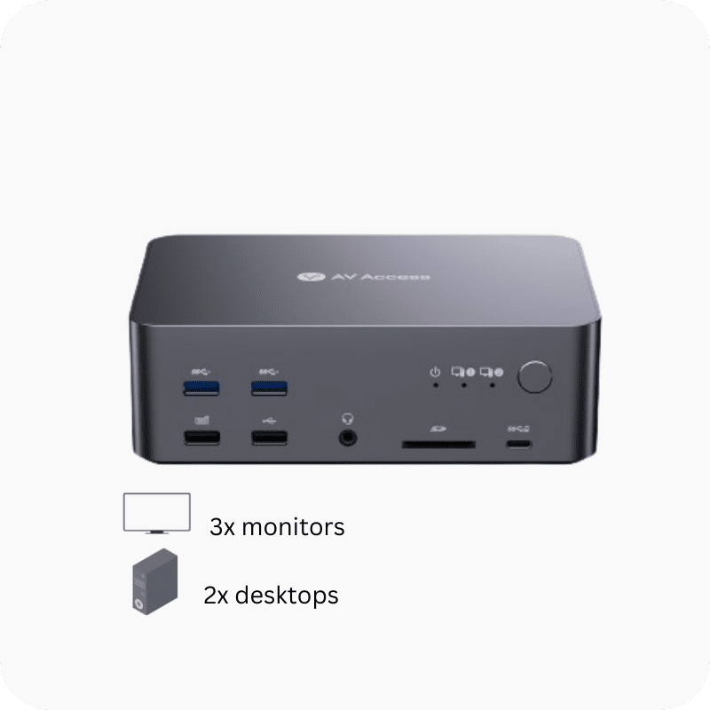 AV Access USB-C KVMスイッチ 3台切替対応 iDock B30 AV Access KVM Switch 3 Computers 2 Monitors iDock B30: Amazon.co