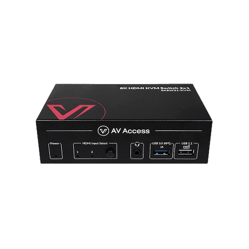 AV Access 2x1 4K Dual Monitor KVM Switch w/HDMI