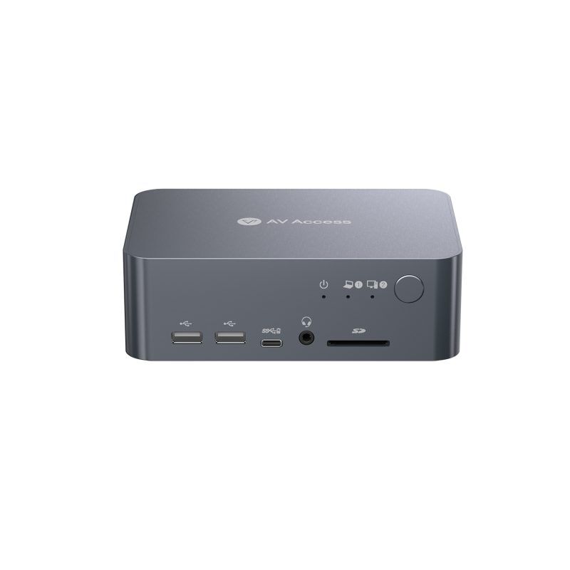 AV Access USB-C KVMスイッチドッキングステーション USB C & HDMI Dual Monitor KVM Switch with Docking Station
