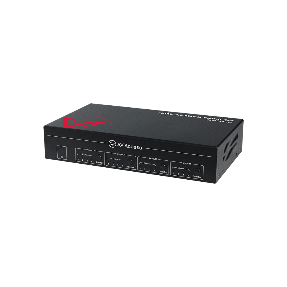 AV Access 4K 4x4 HDMI Matrix Switch with Downscaler, IR Remote