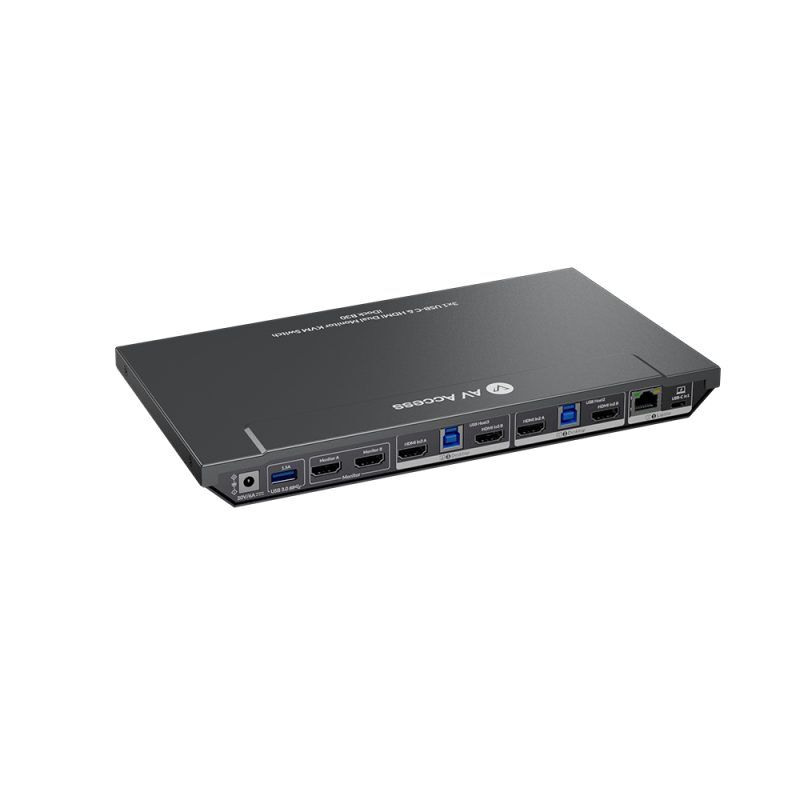 AV Access 2x1 4K Dual Monitor KVM Switch w/HDMI